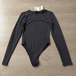 Zara Black Long Sleeve Bodysuit